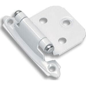 Amerock BP3429 Cabinet Door Hinges – Surface Mount – Self‑Close – White – 1 Pair